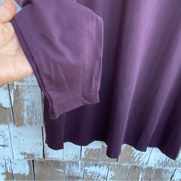 Eileen Fisher Tencel Blend Brown Long Sleeves Tunic - Picture 5 of 7